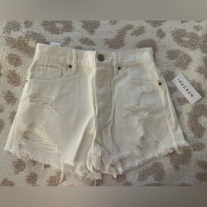 Pacsun Vintage High Rise White Shorts